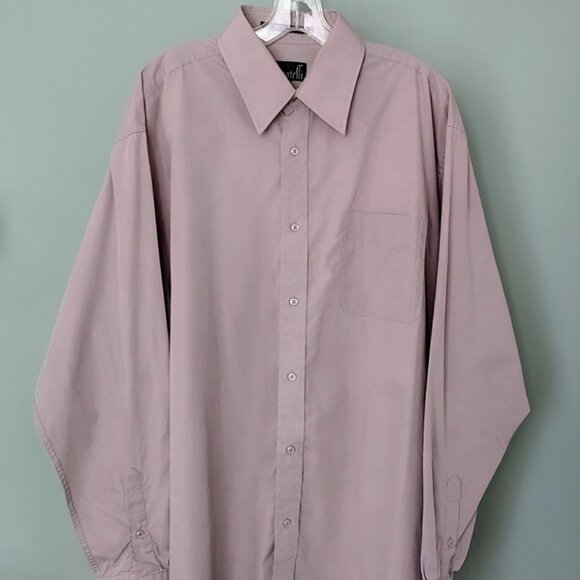 Donatelli Men's Regular Fit Dress Shirt 17 36-37 - Light Gray - Picture 1 of 3